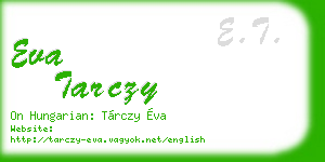 eva tarczy business card