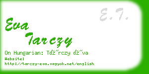 eva tarczy business card